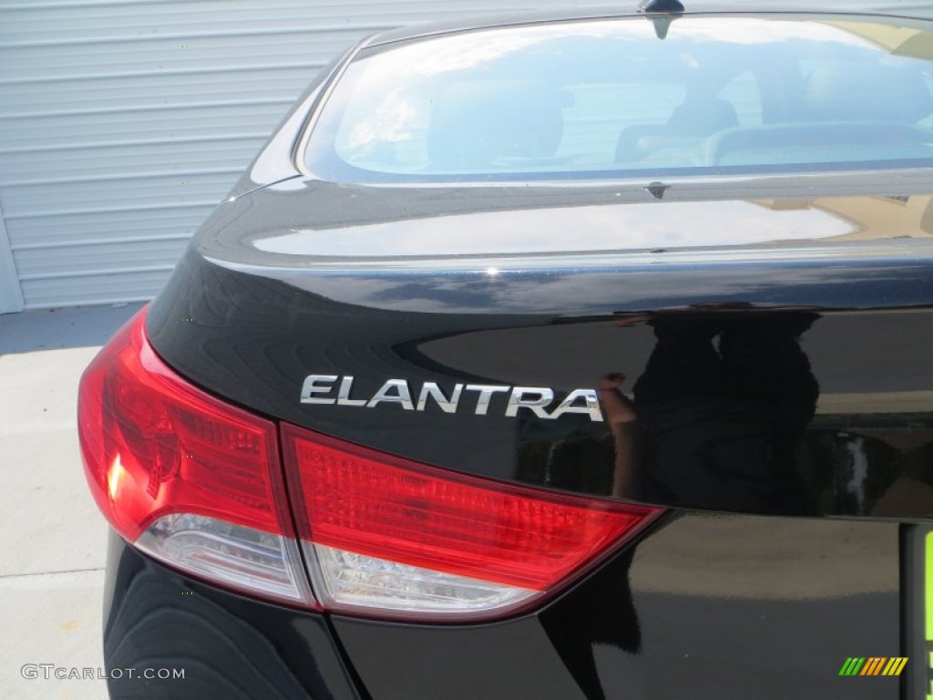 2013 Elantra Limited - Black / Black photo #6