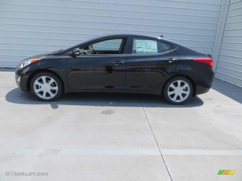 2013 Elantra Limited - Black / Black photo #8