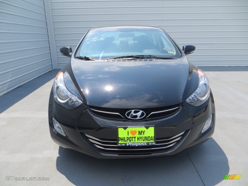 2013 Elantra Limited - Black / Black photo #10