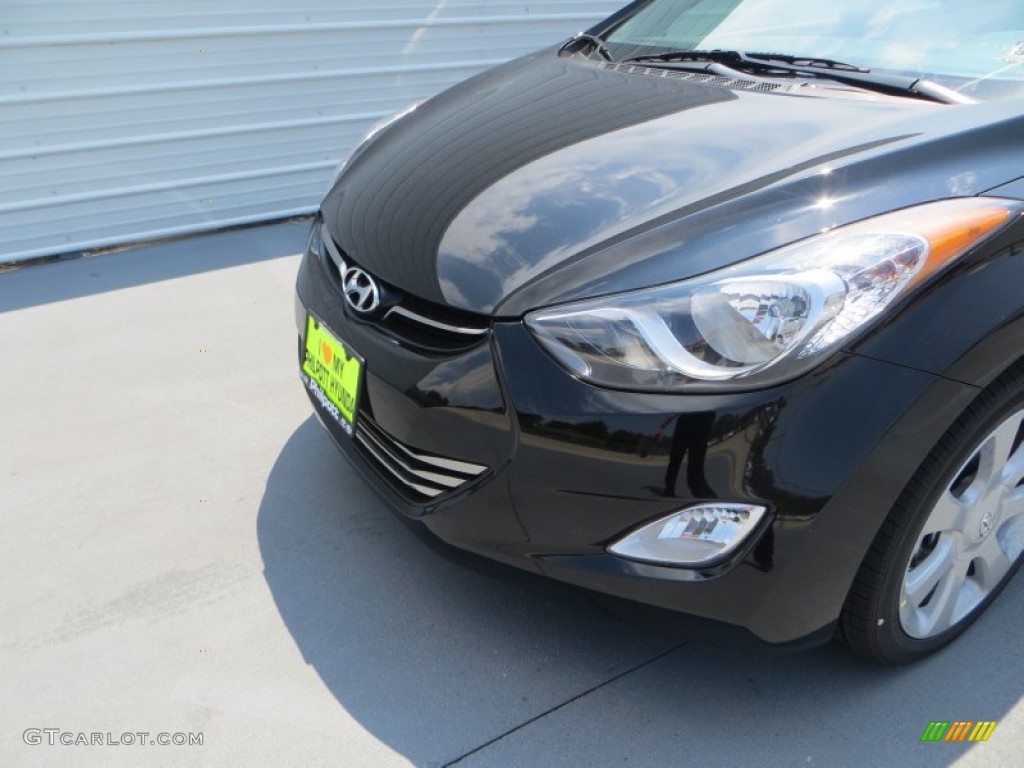 2013 Elantra Limited - Black / Black photo #12