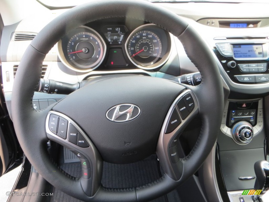 2013 Elantra Limited - Black / Black photo #27