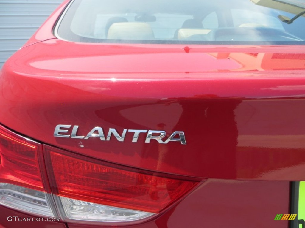 2013 Elantra Limited - Red Allure / Beige photo #6