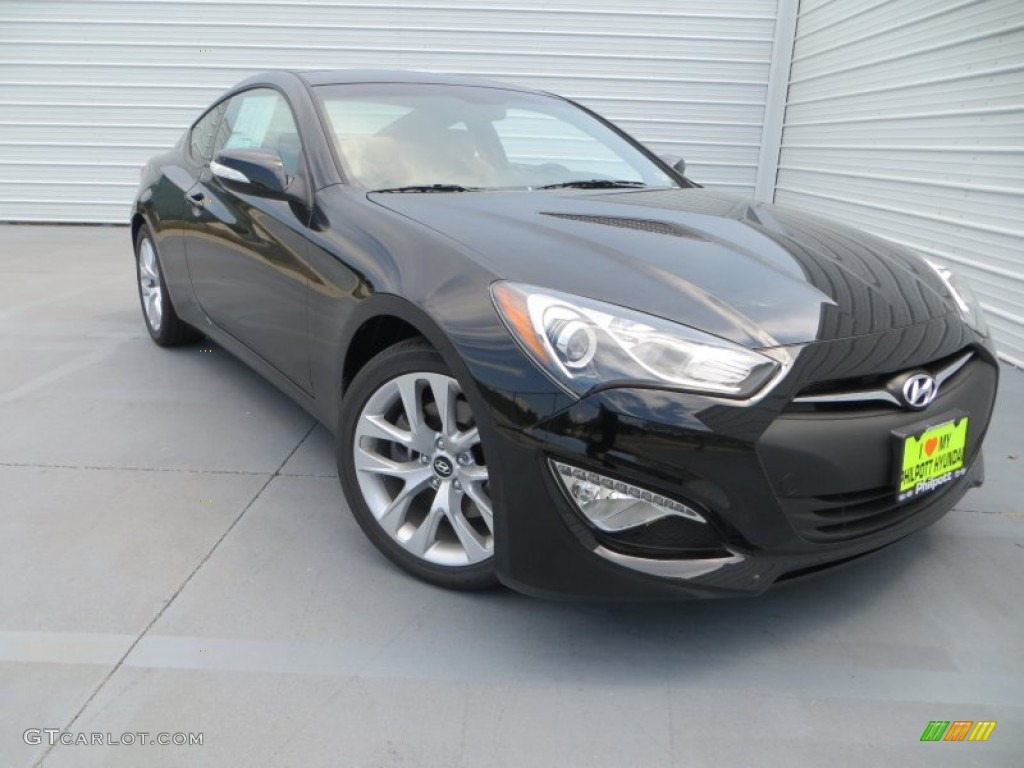 2013 Genesis Coupe 3.8 Grand Touring - Black Noir Pearl / Tan Leather photo #2