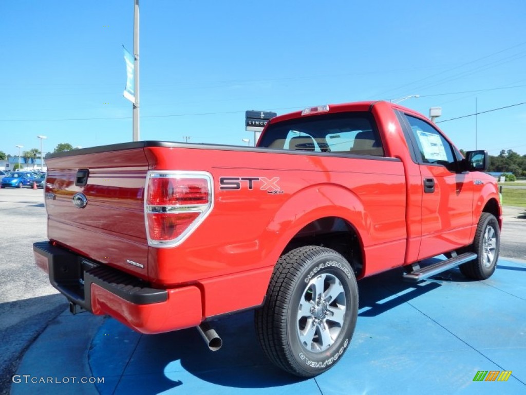 Race Red 2013 Ford F150 STX Regular Cab 4x4 Exterior Photo #85356904