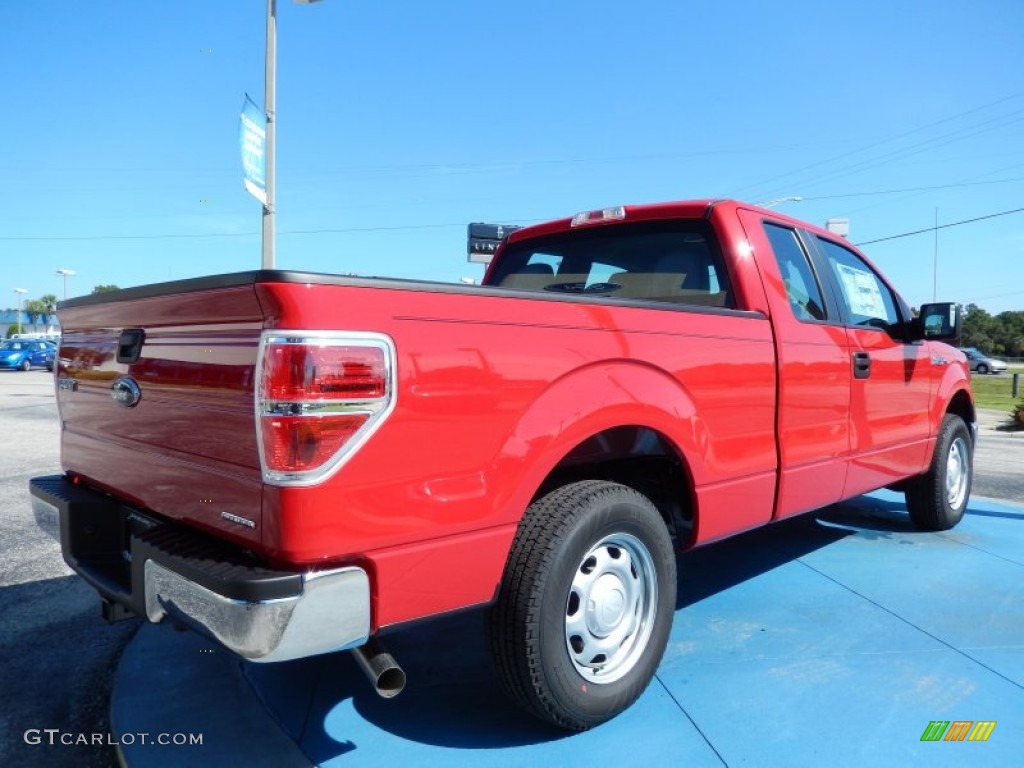 2013 F150 XL SuperCab - Vermillion Red / Steel Gray photo #3