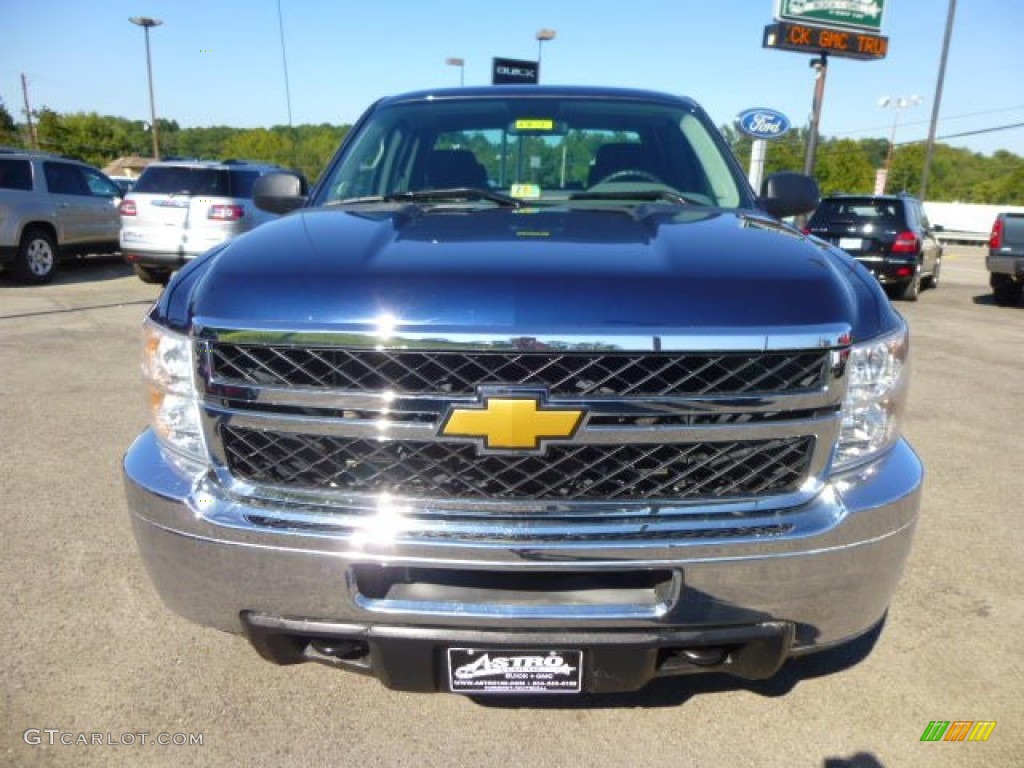 2012 Silverado 2500HD Work Truck Extended Cab 4x4 - Imperial Blue Metallic / Dark Titanium photo #2