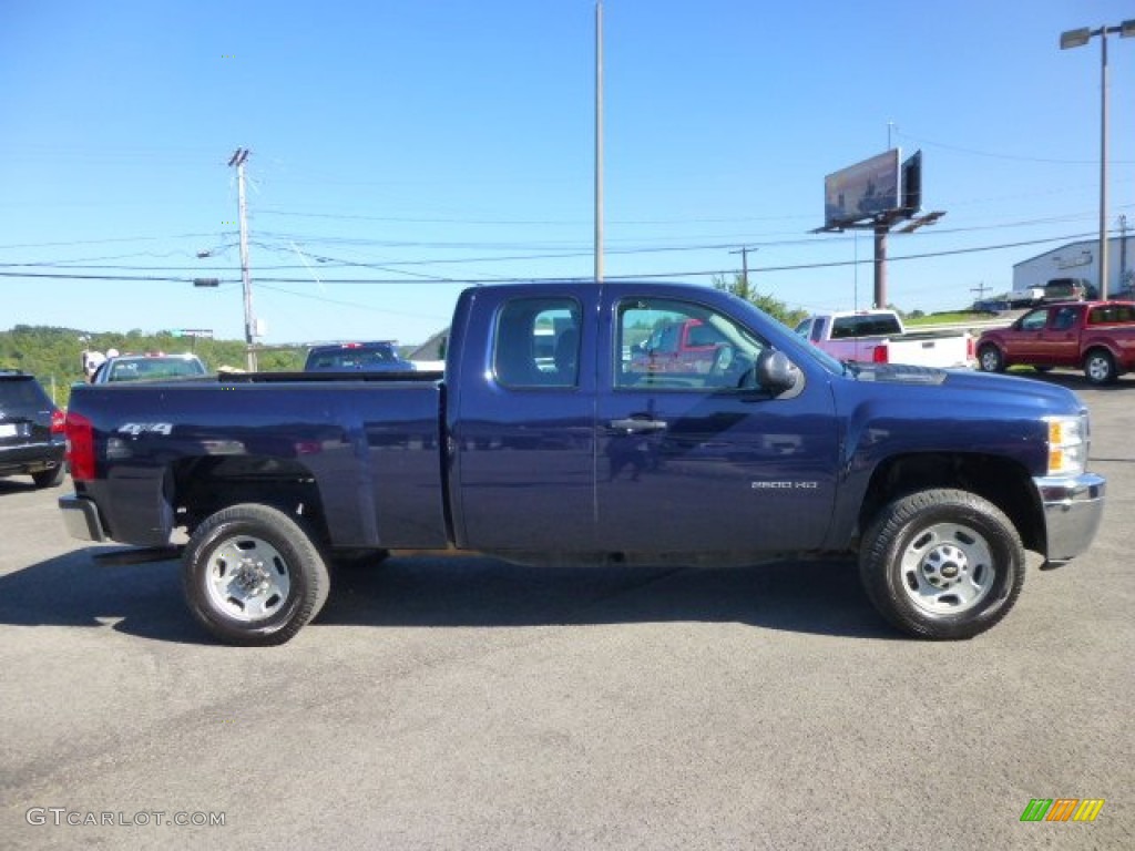 2012 Silverado 2500HD Work Truck Extended Cab 4x4 - Imperial Blue Metallic / Dark Titanium photo #8