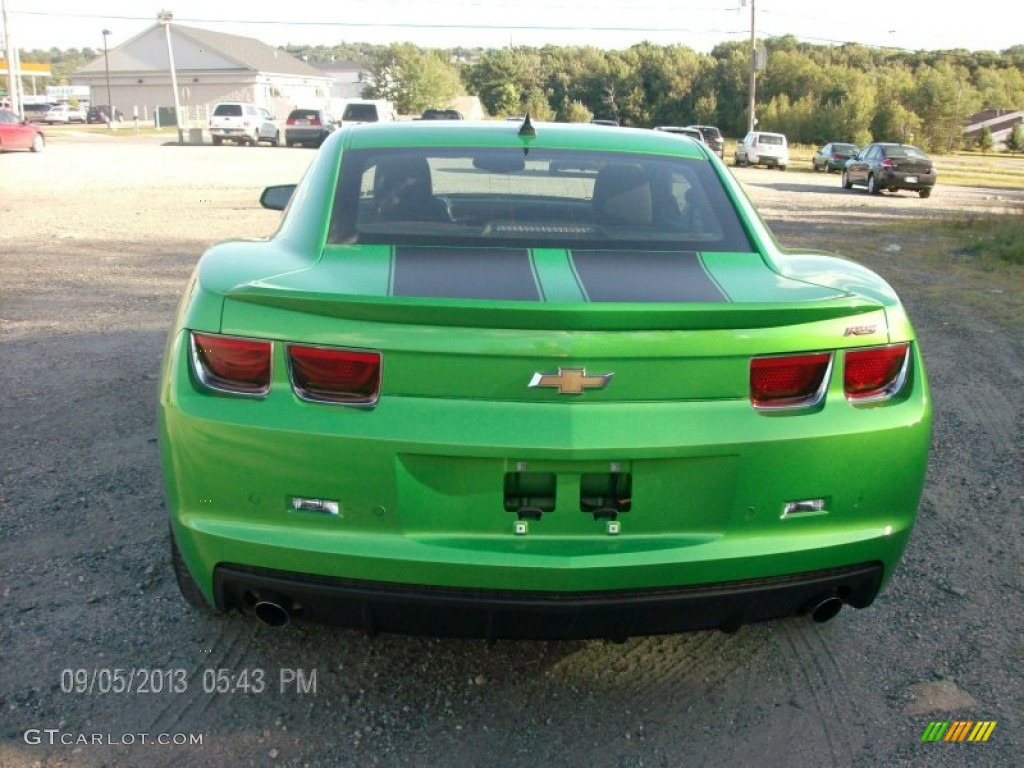 2011 Camaro LT/RS Coupe - Synergy Green Metallic / Black photo #5