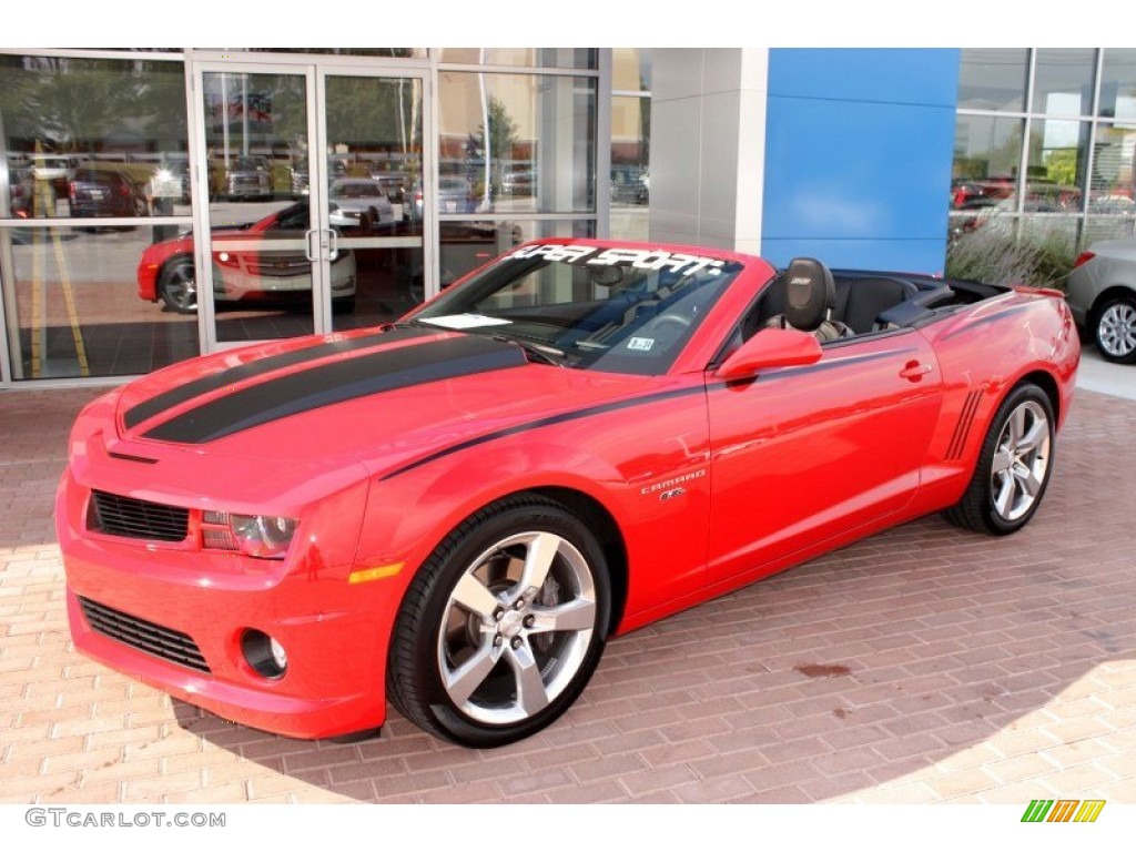2011 Camaro SS/RS Convertible - Victory Red / Black photo #12