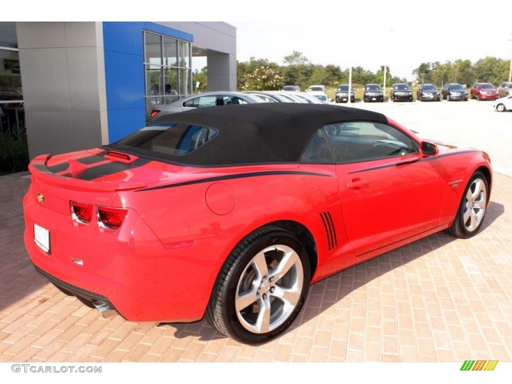 2011 Camaro SS/RS Convertible - Victory Red / Black photo #13
