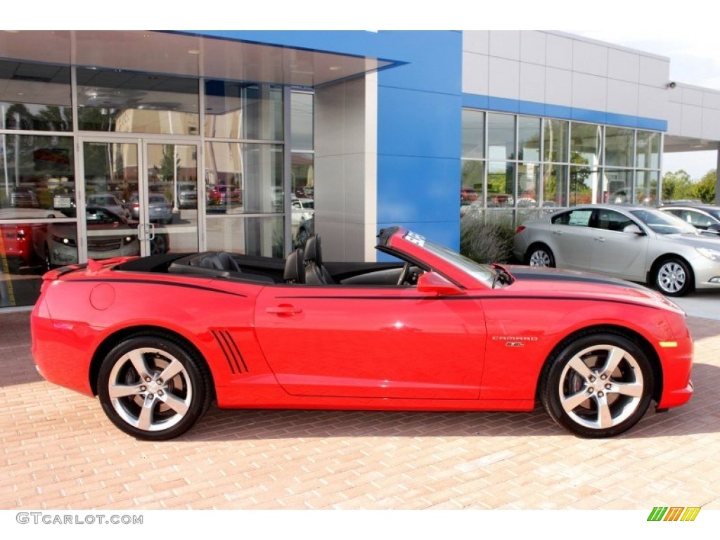 2011 Camaro SS/RS Convertible - Victory Red / Black photo #18