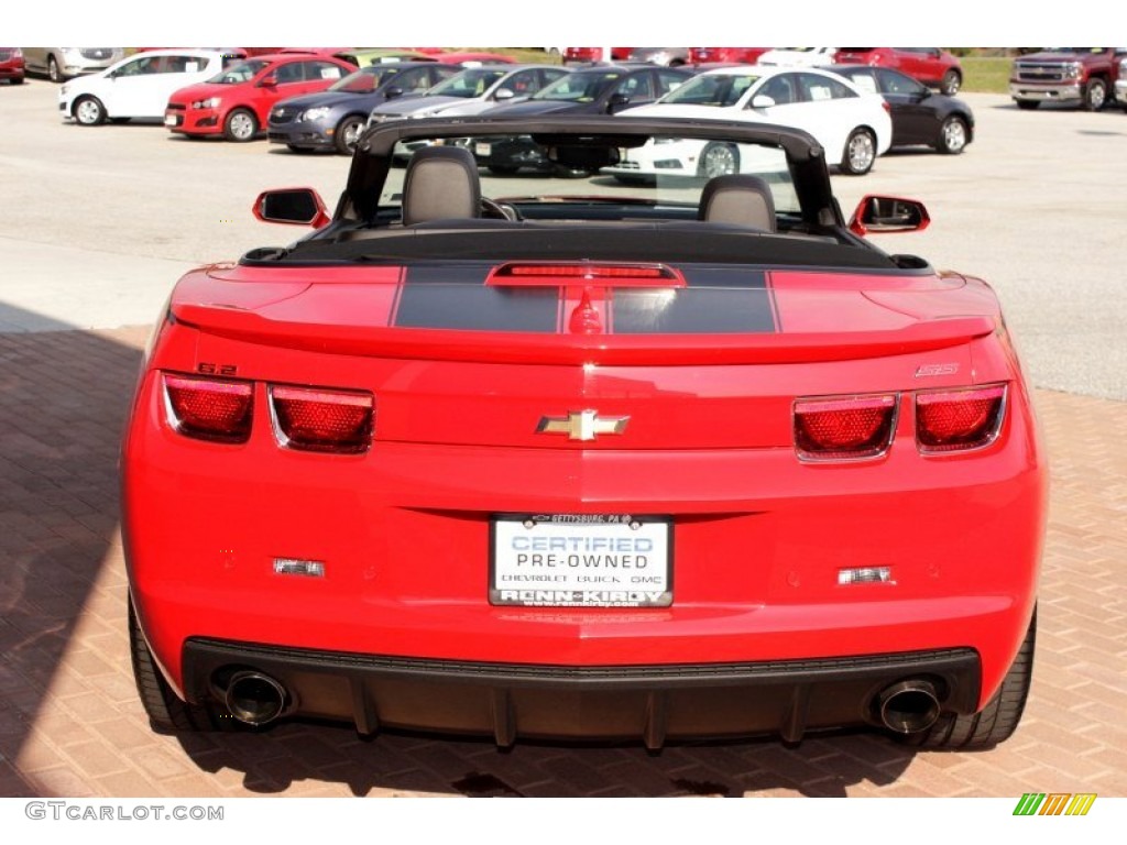 2011 Camaro SS/RS Convertible - Victory Red / Black photo #20