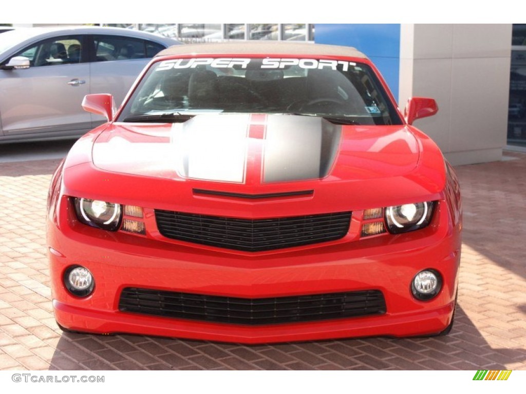 2011 Camaro SS/RS Convertible - Victory Red / Black photo #22