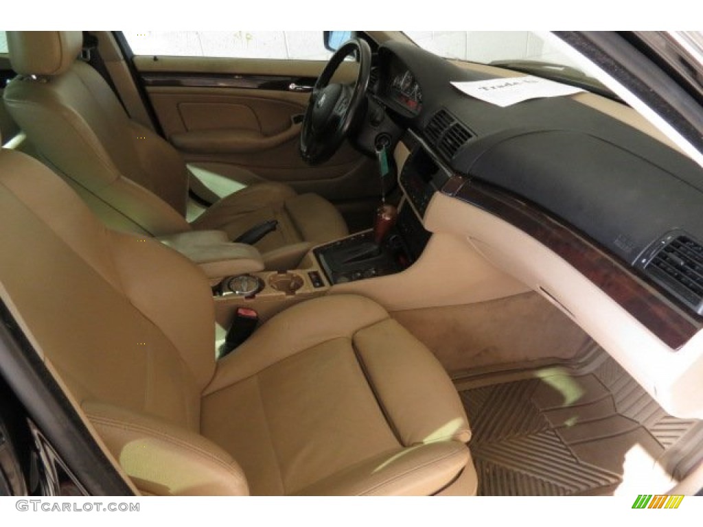 2002 3 Series 330i Sedan - Jet Black / Beige photo #5