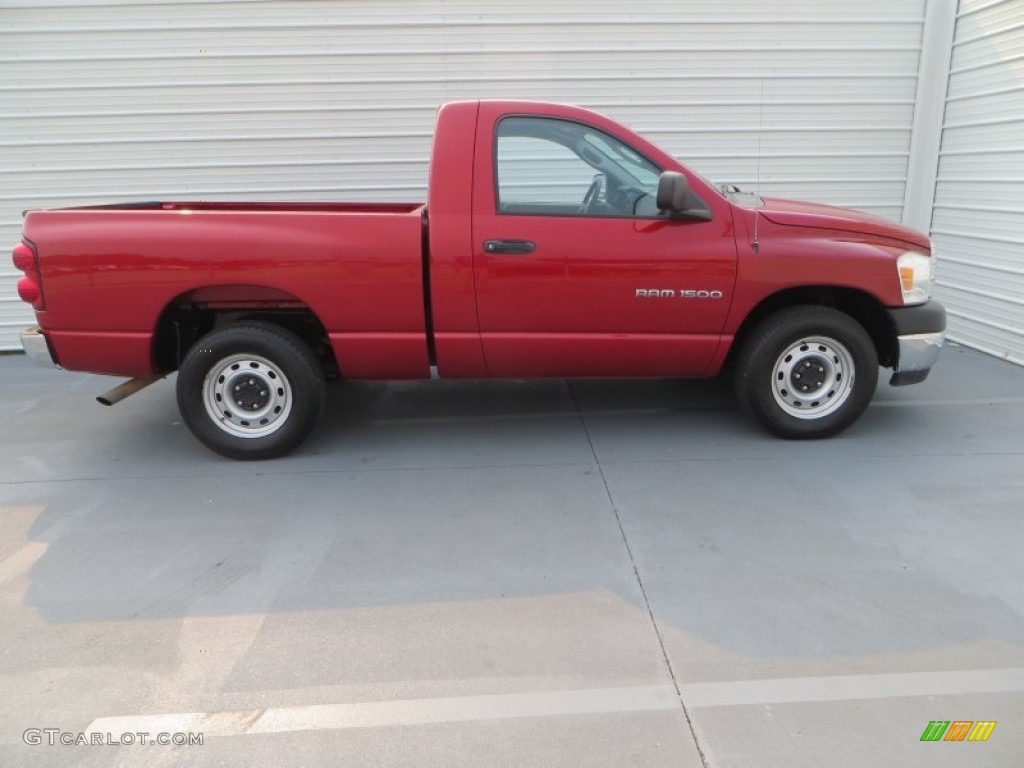 2007 Ram 1500 ST Regular Cab - Inferno Red Crystal Pearl / Medium Slate Gray photo #3