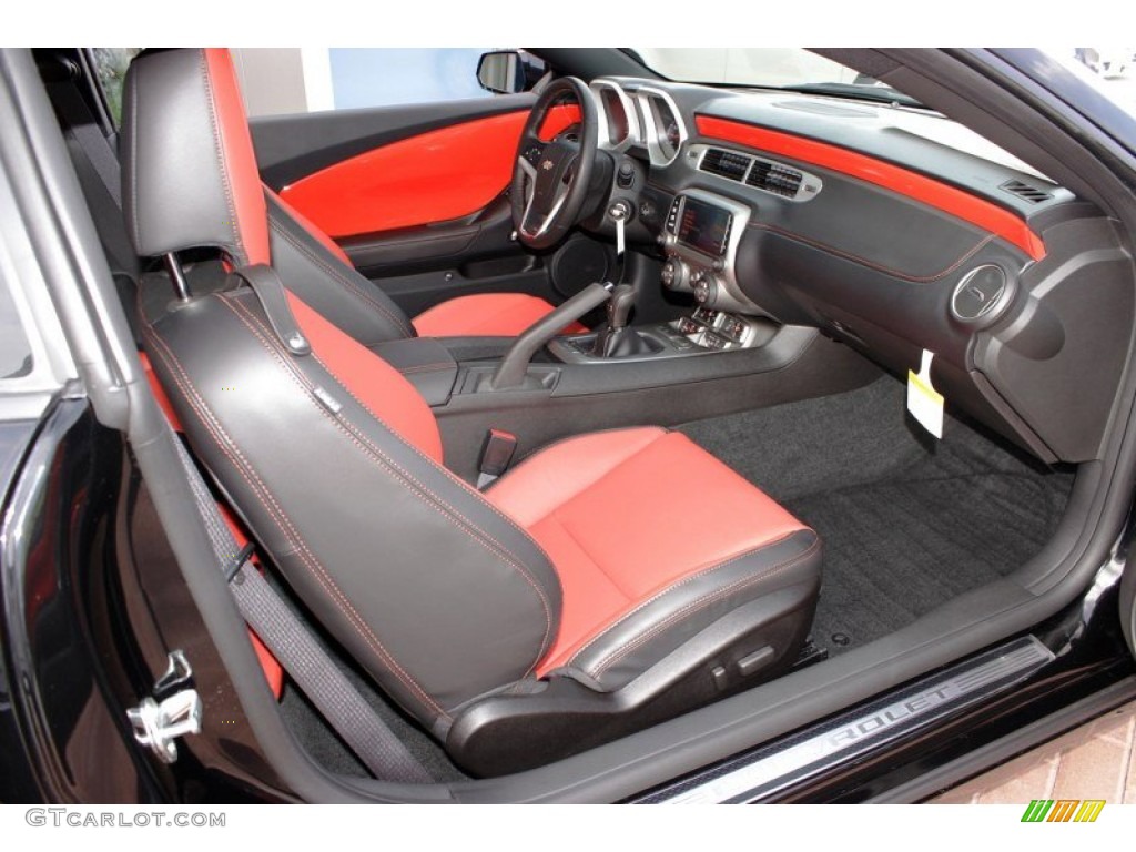 Inferno Orange Interior 2014 Chevrolet Camaro SS/RS Coupe Photo #85362025