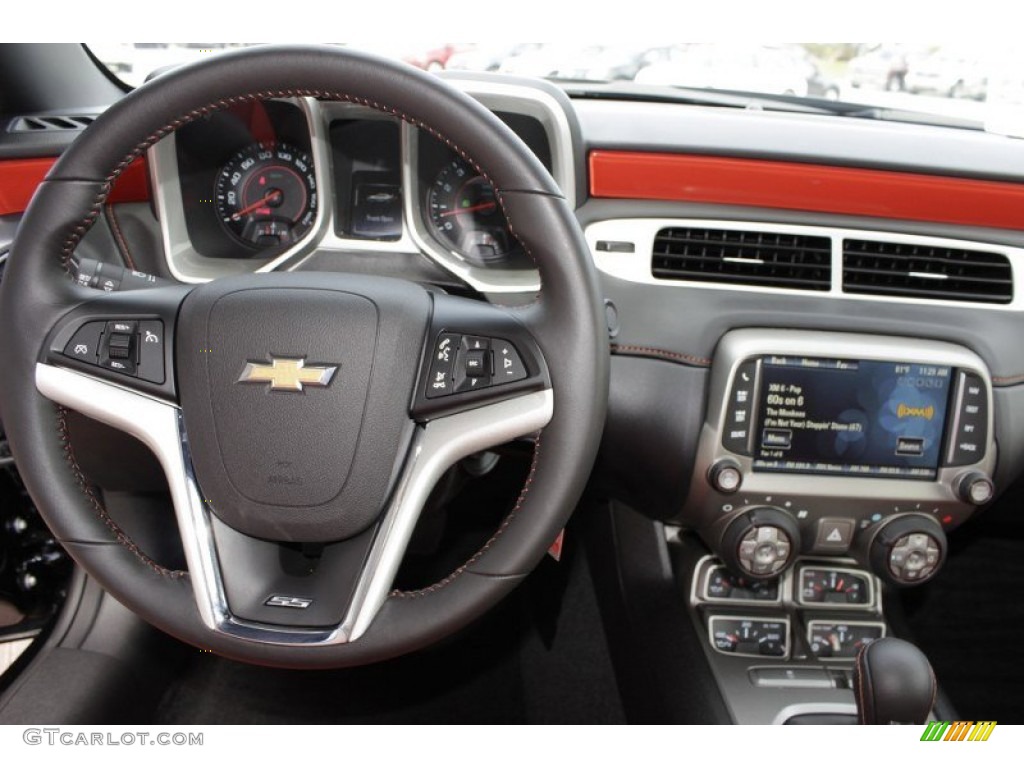 2014 Chevrolet Camaro SS/RS Coupe Inferno Orange Dashboard Photo #85362049