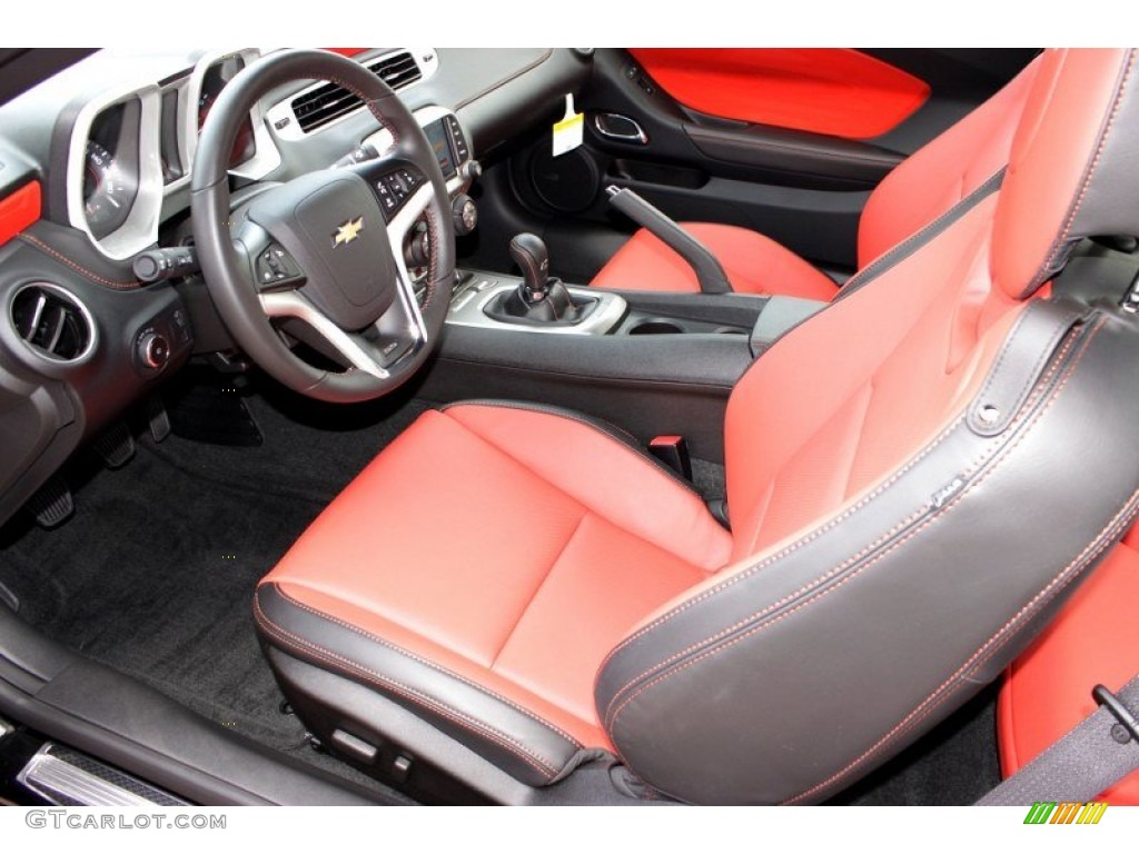 Inferno Orange Interior 2014 Chevrolet Camaro SS/RS Coupe Photo #85362289