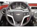 2014 Chevrolet Camaro Inferno Orange Interior Steering Wheel Photo
