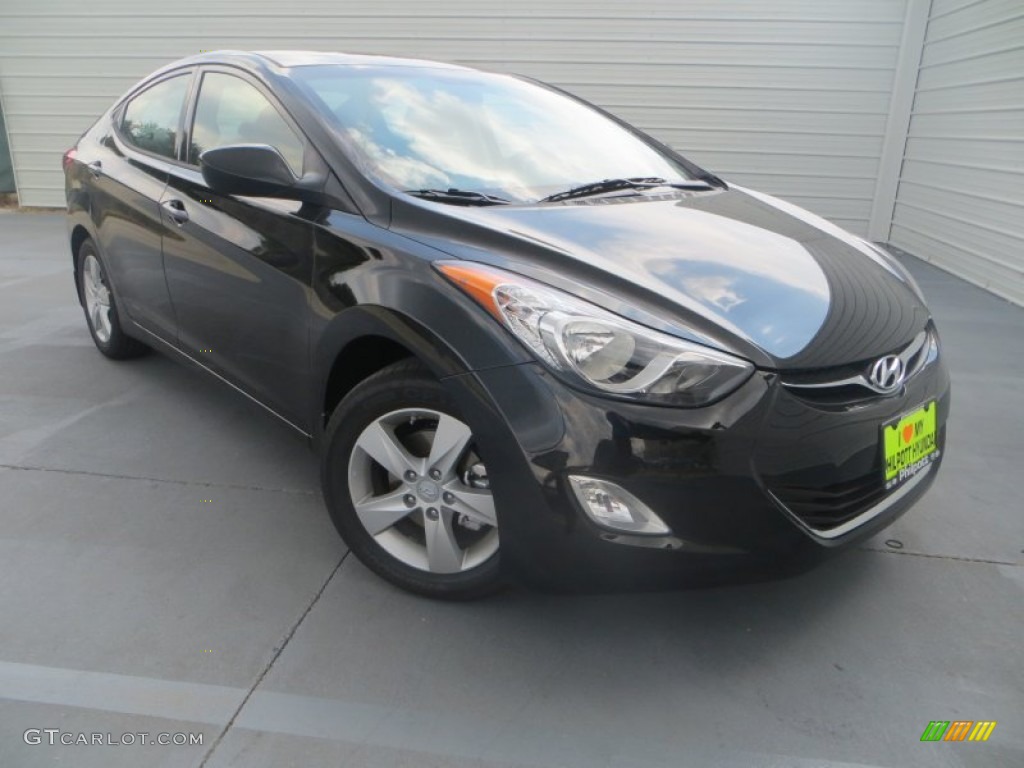 2013 Elantra GLS - Black / Gray photo #1