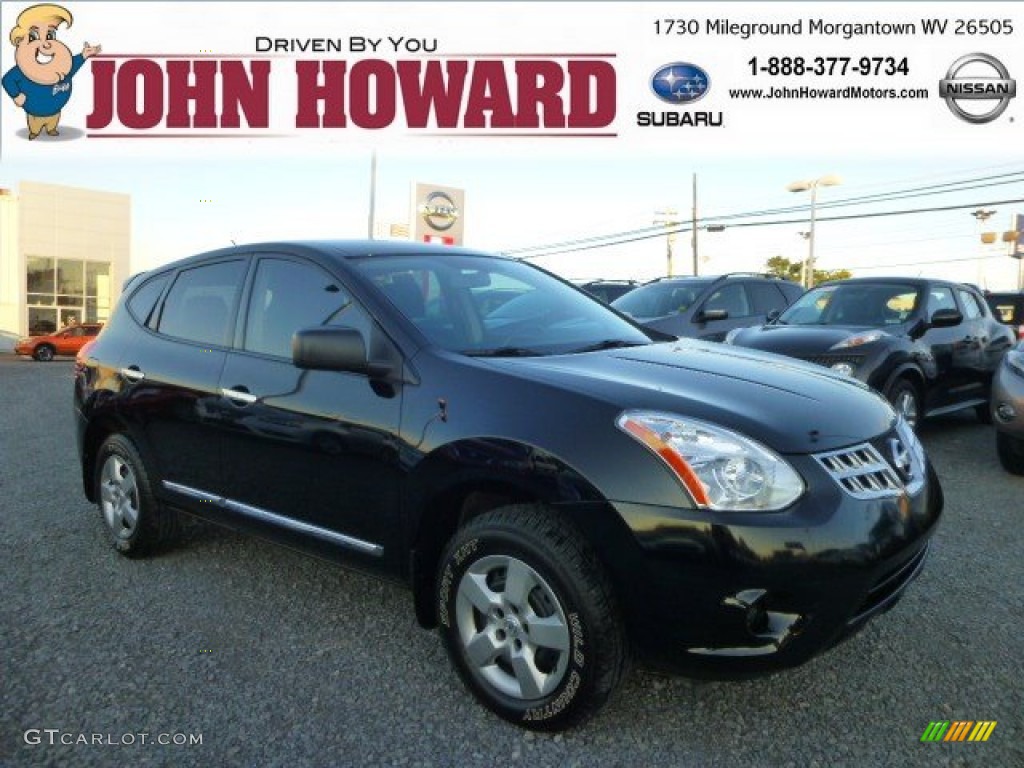 2011 Rogue S AWD - Wicked Black / Black photo #1