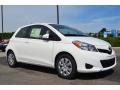 2014 Super White Toyota Yaris L 3 Door  photo #3