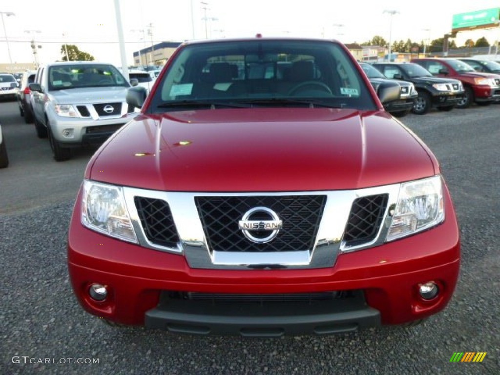 2013 Frontier SV V6 King Cab 4x4 - Lava Red / Graphite Steel photo #2