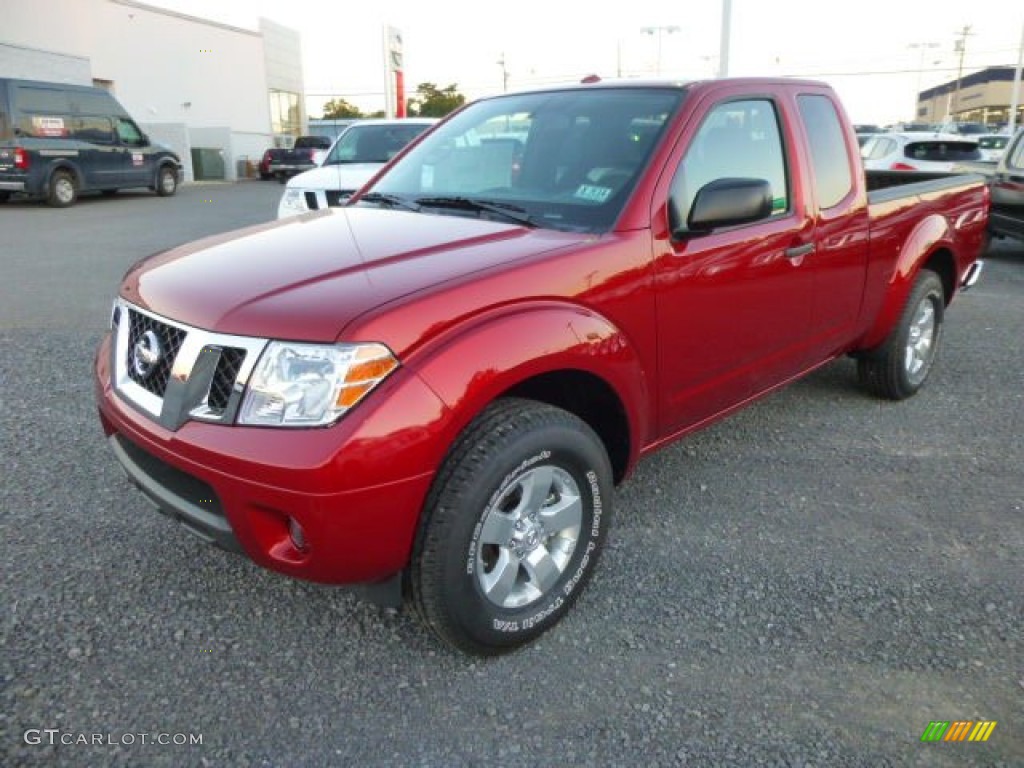 2013 Frontier SV V6 King Cab 4x4 - Lava Red / Graphite Steel photo #3