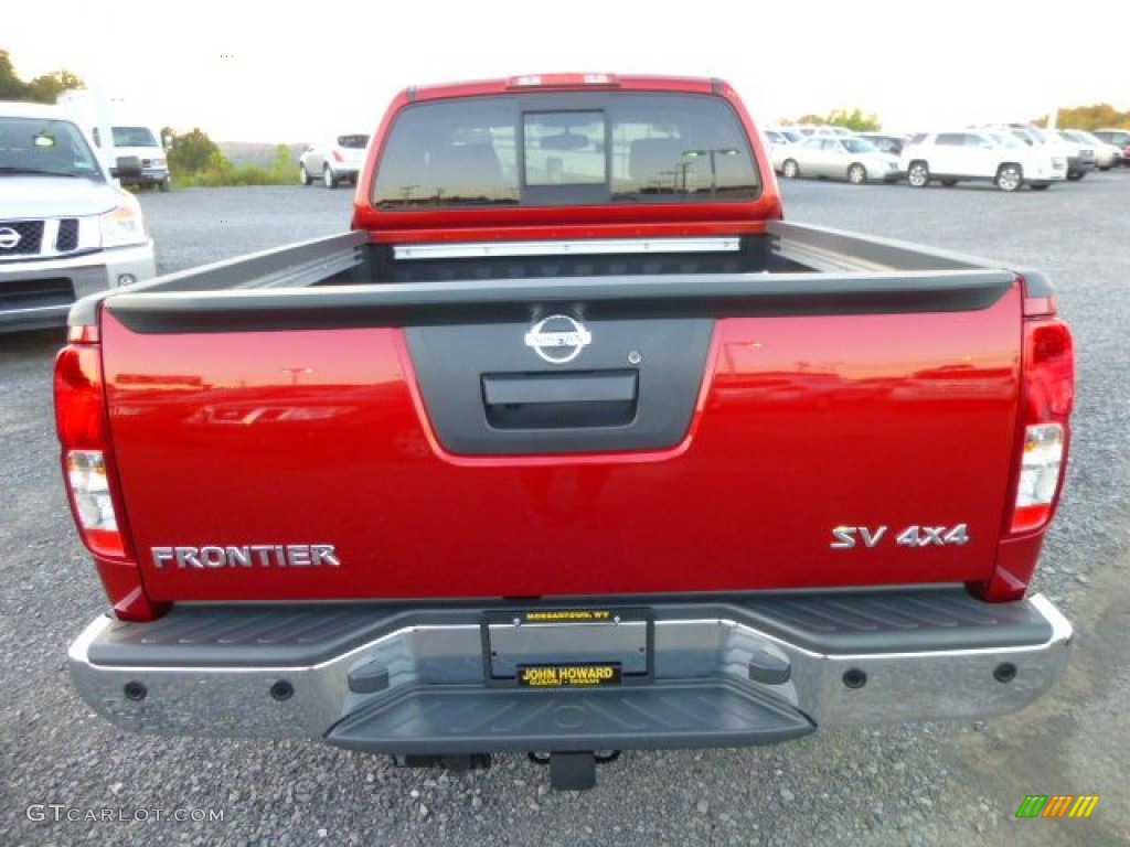 2013 Frontier SV V6 King Cab 4x4 - Lava Red / Graphite Steel photo #6