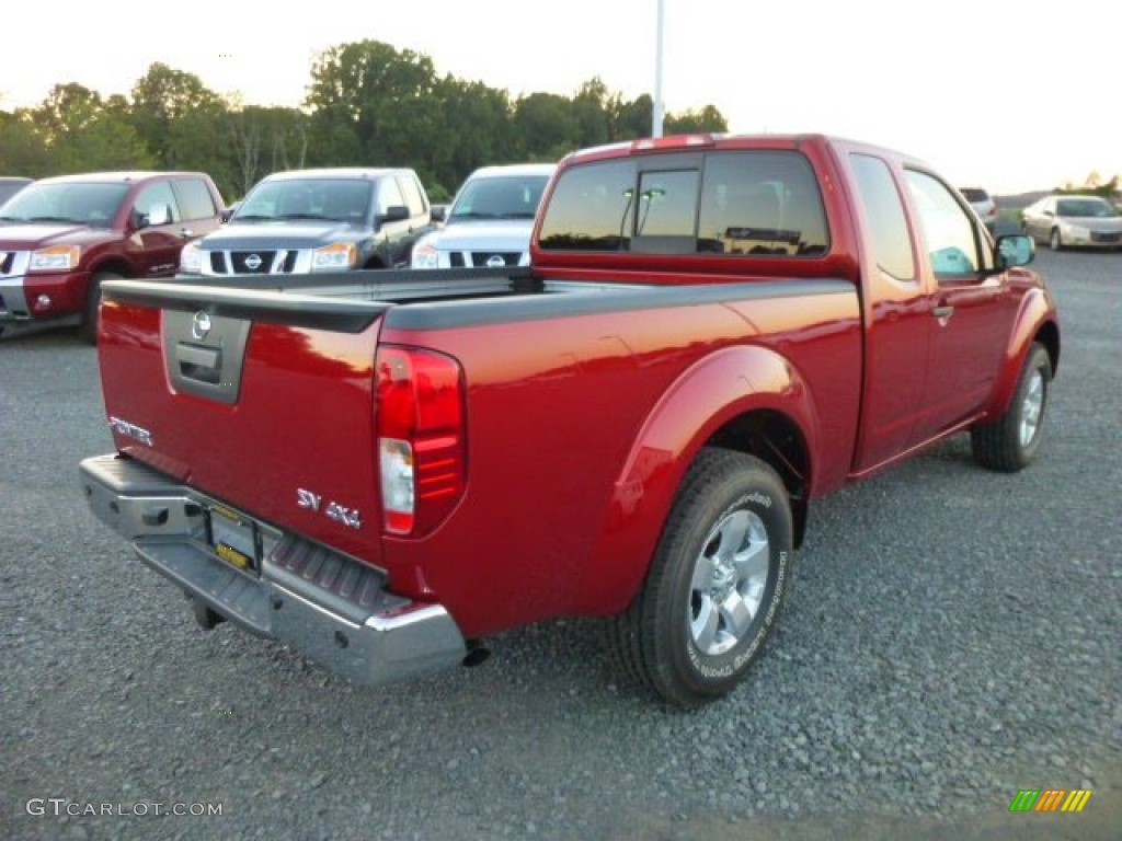 2013 Frontier SV V6 King Cab 4x4 - Lava Red / Graphite Steel photo #7
