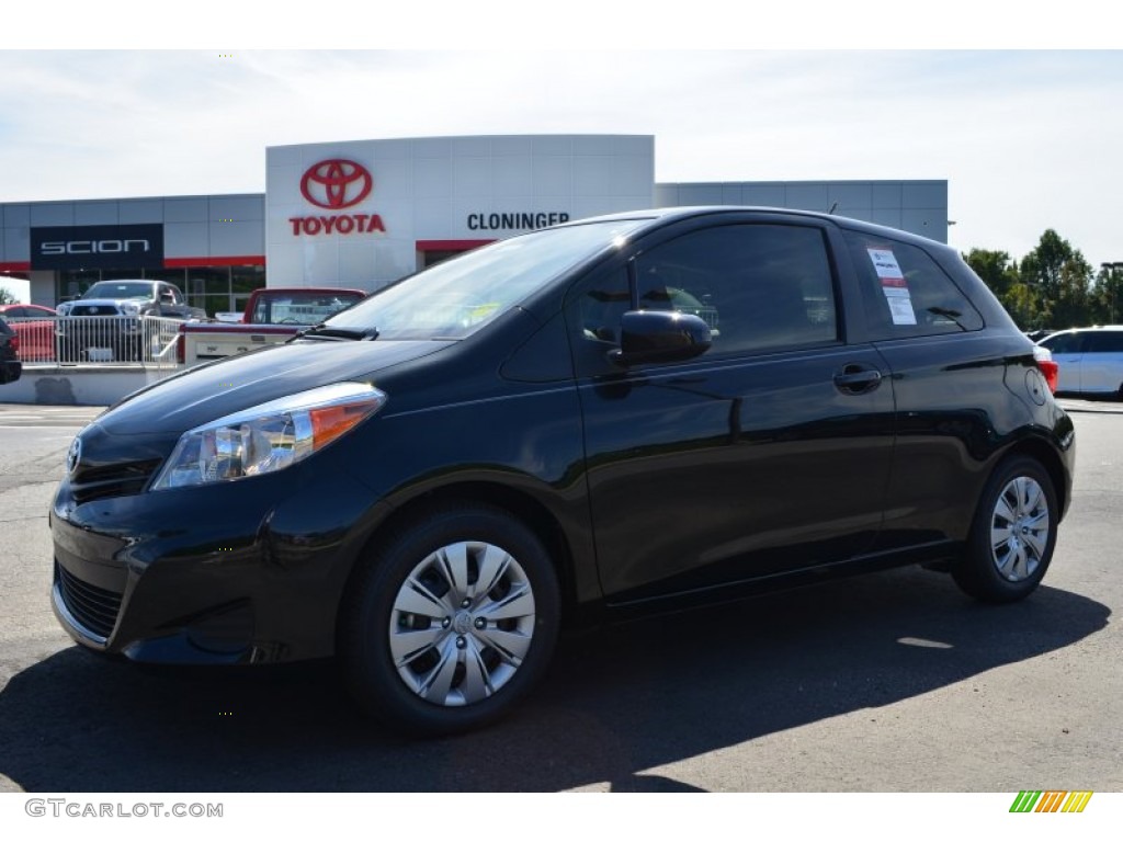 2014 Yaris L 3 Door - Black Sand Pearl / Ash photo #1