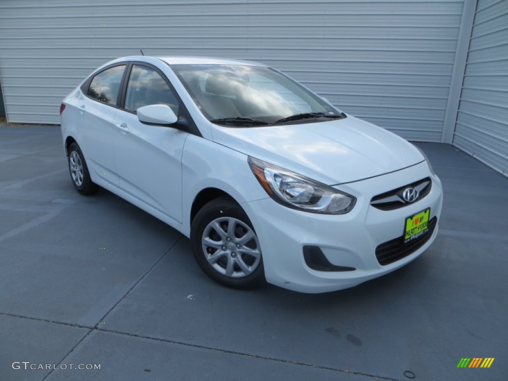 2013 Accent GLS 4 Door - Century White / Beige photo #1