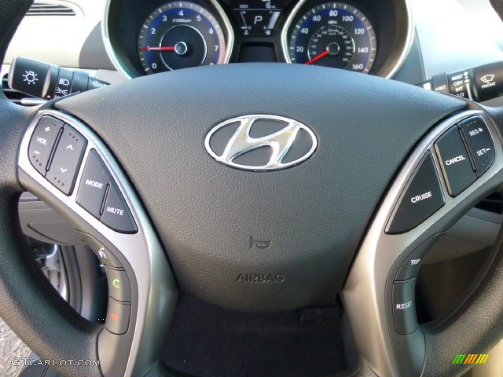 2013 Elantra GLS - Titanium Gray Metallic / Gray photo #18