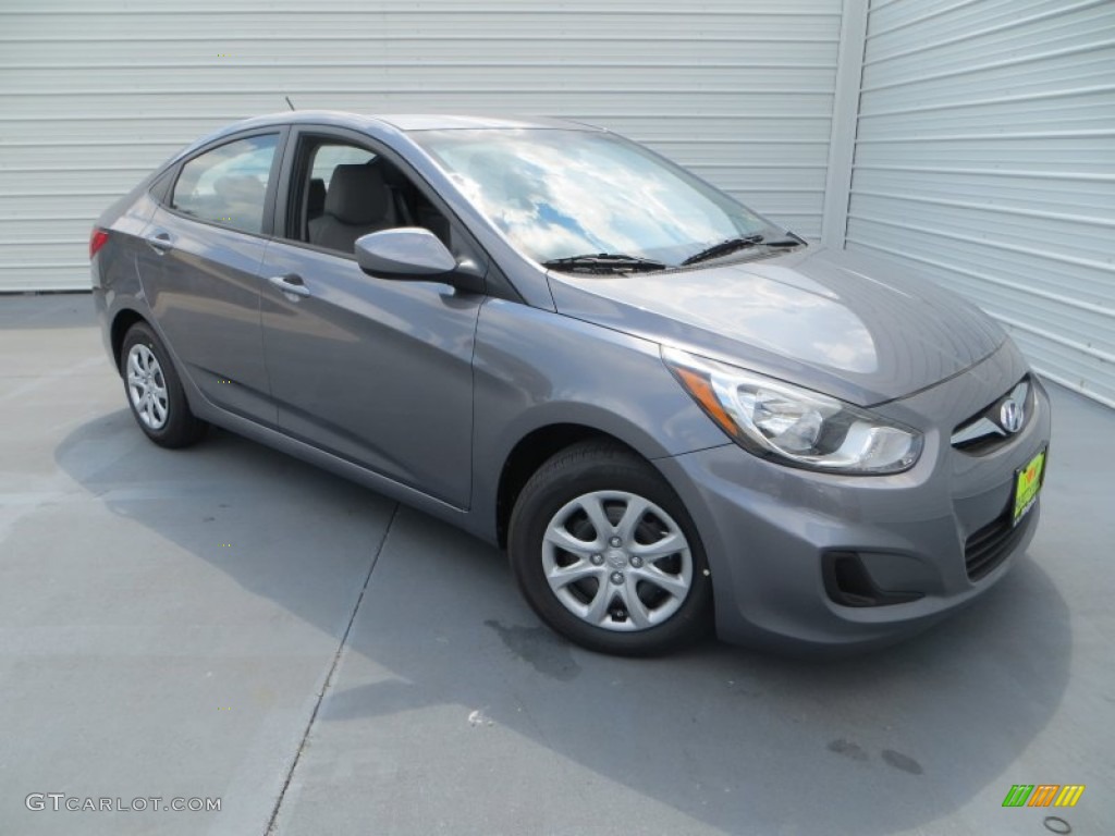 2013 Accent GLS 4 Door - Cyclone Gray / Gray photo #1