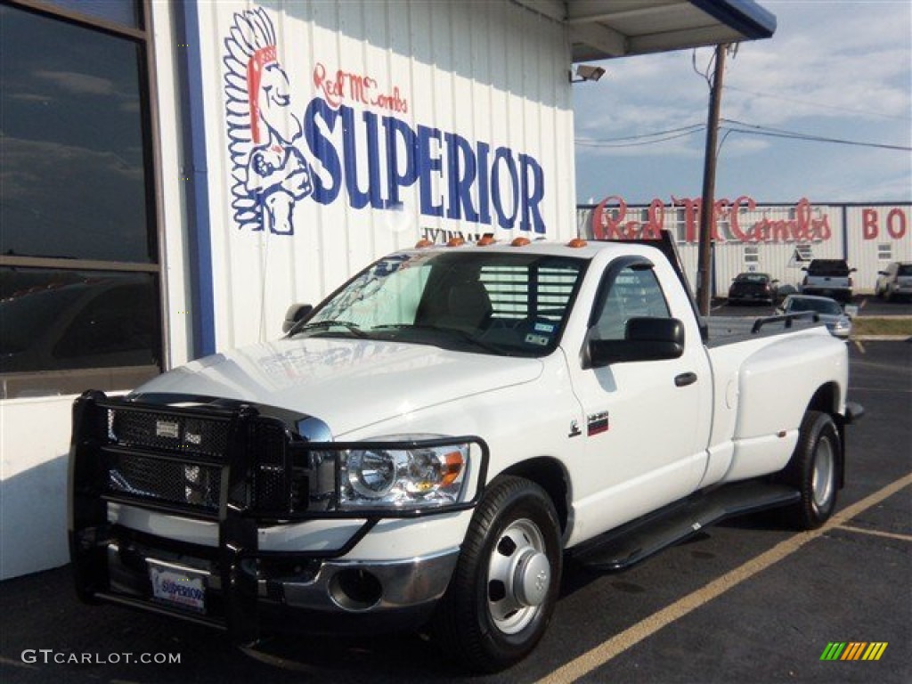 2007 Ram 3500 SLT Regular Cab Dually - Bright White / Medium Slate Gray photo #1