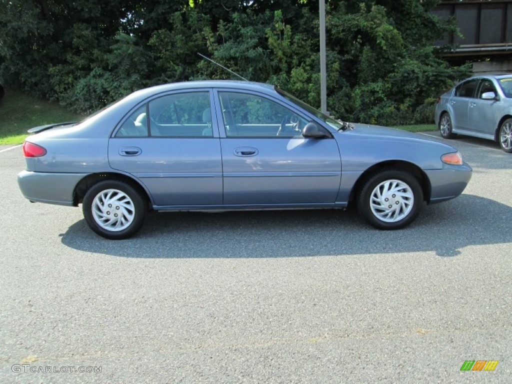 1999 Escort SE Sedan - Graphite Blue Metallic / Medium Graphite photo #5