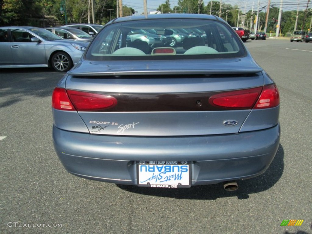 1999 Escort SE Sedan - Graphite Blue Metallic / Medium Graphite photo #7