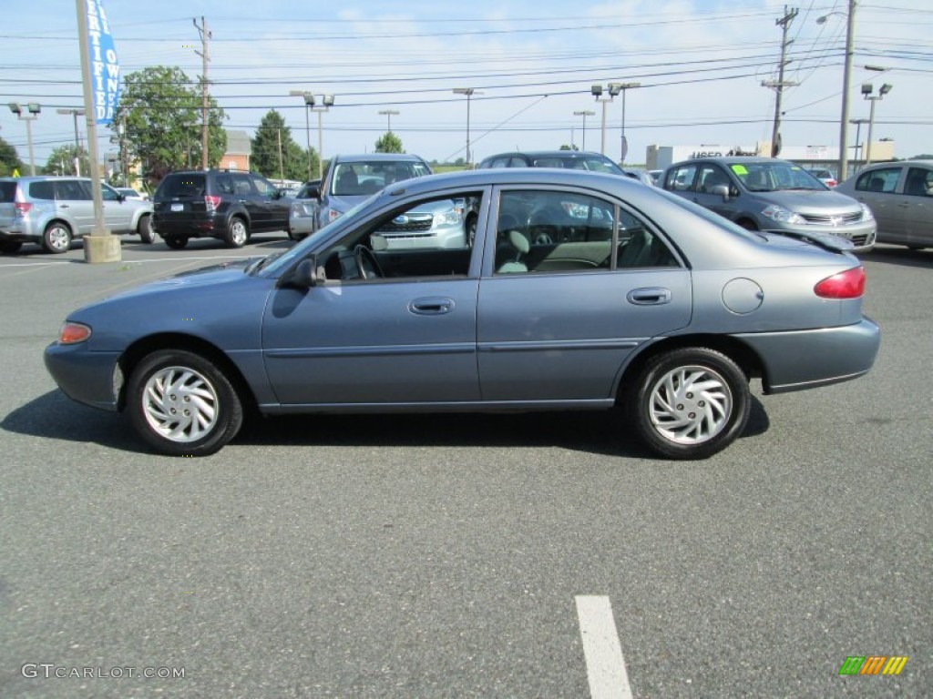 1999 Escort SE Sedan - Graphite Blue Metallic / Medium Graphite photo #9