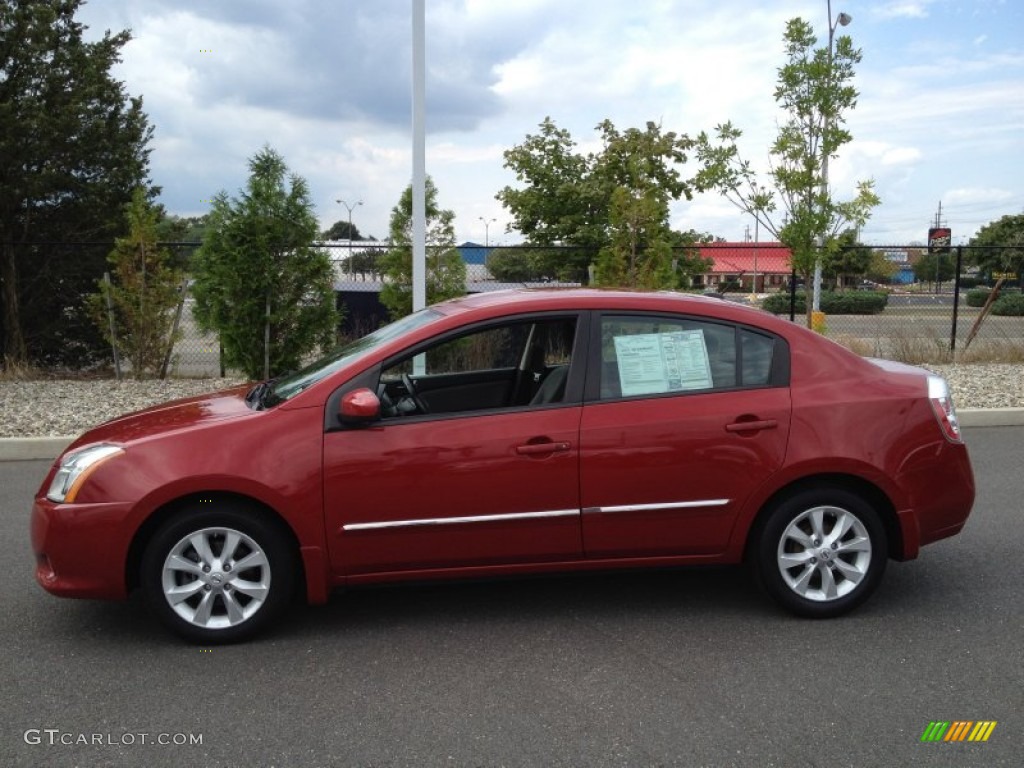 2010 Sentra 2.0 SL - Red Brick Metallic / Charcoal photo #4