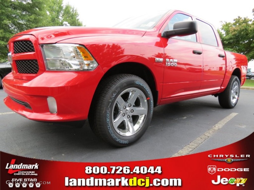 2014 1500 Express Crew Cab - Flame Red / Black/Diesel Gray photo #1