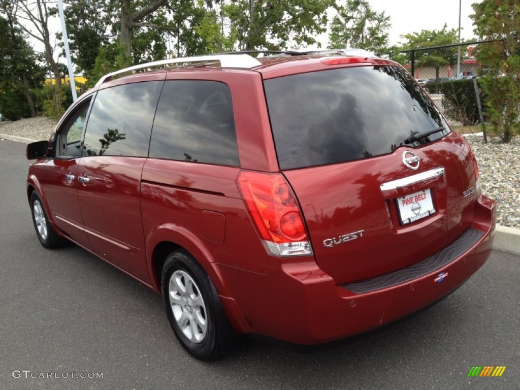 2007 Quest 3.5 SL - Red Brawn Metallic / Gray photo #5