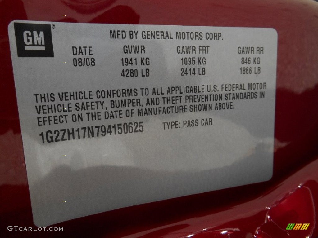 2009 G6 GT Coupe - Performance Red Metallic / Ebony photo #30