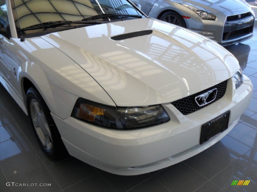 2002 Mustang V6 Coupe - Oxford White / Medium Parchment photo #3