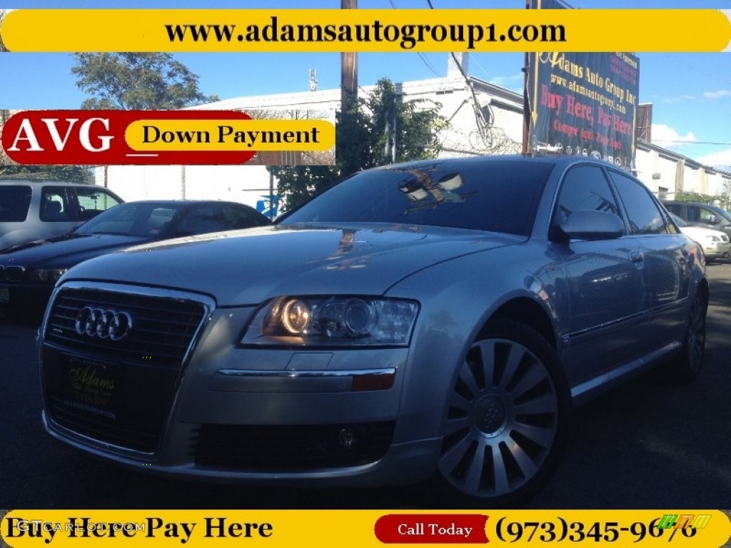 2007 A8 L 4.2 quattro - Light Silver Metallic / Black photo #1