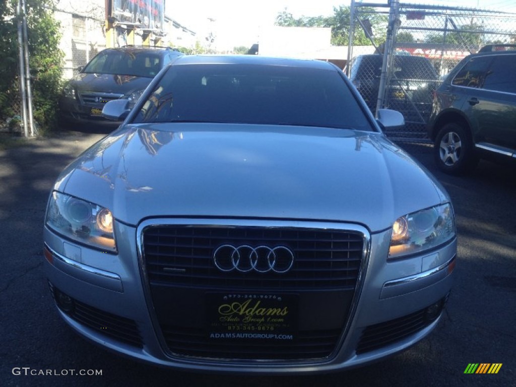 2007 A8 L 4.2 quattro - Light Silver Metallic / Black photo #2