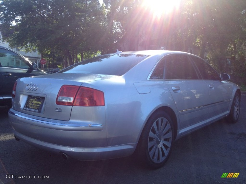 2007 A8 L 4.2 quattro - Light Silver Metallic / Black photo #4