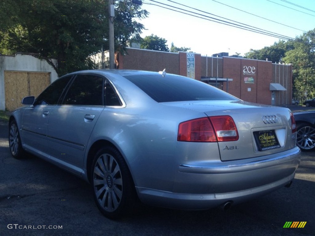 2007 A8 L 4.2 quattro - Light Silver Metallic / Black photo #6
