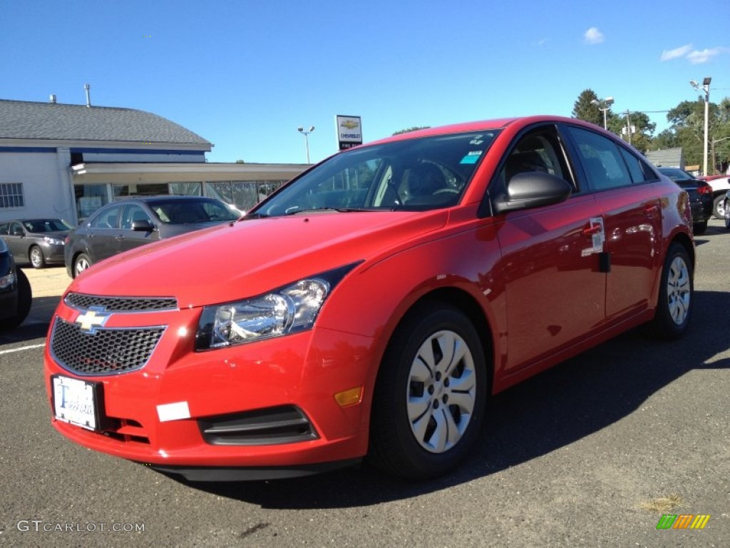 2014 Cruze LS - Red Hot / Jet Black/Medium Titanium photo #1