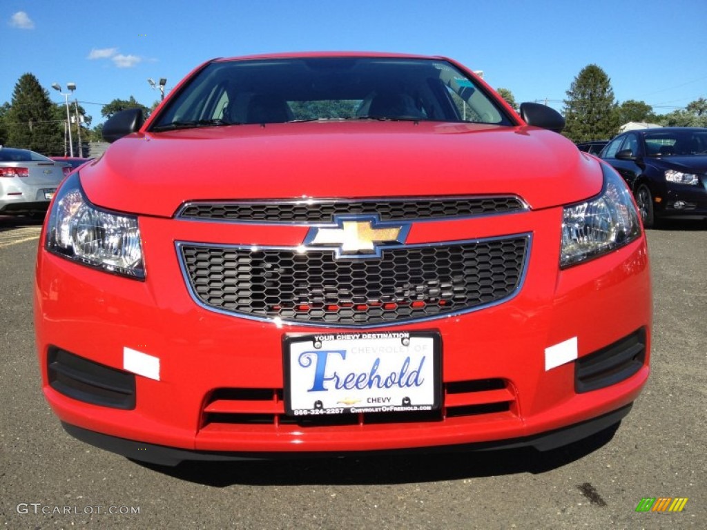 2014 Cruze LS - Red Hot / Jet Black/Medium Titanium photo #2