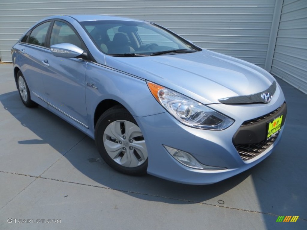 2013 Sonata Hybrid Limited - Blue Sky Metallic / Gray photo #2